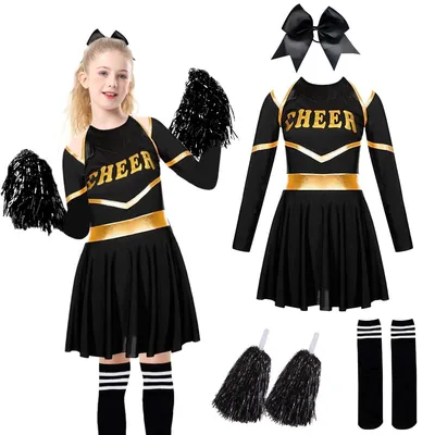 Immagine prodotto di Divisa da cheerleader con pompon e fascia per capelli