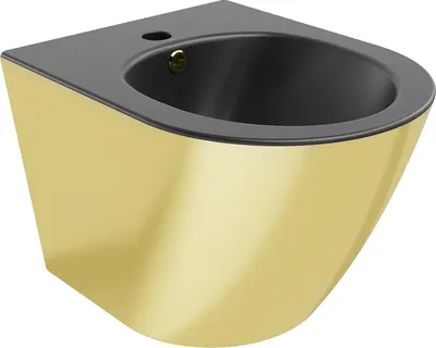 Image de Mexen Lena Bidet suspendu, noir mat/doré - 35224876