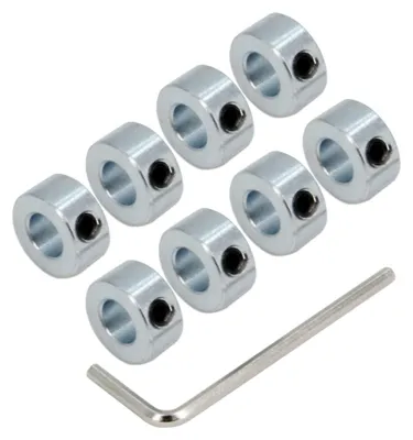 Imagen del producto de 8 piezas de tuercas roscadas - 5/16 pulgadas - acero galvanizado