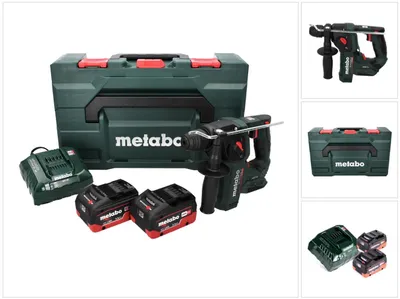 Zdjęcie produktu dla Metabo BH 18 LTX BL 16 akumulatorowa wiertarko-wkrętarka udarowa 18 V 1,3 J SDS-plus Brushless + 2x akumulator 5,5 Ah + ładowarka + MetaBOX