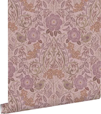 Immagine prodotto di ESTAhome carta da parati fiori e uccelli rosa veccho e lilla 50 x 900 cm