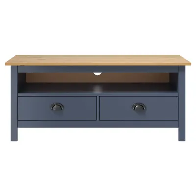 Image de vidaXL Armoire TV Hill Gris 110x40x47 cm Pin massif