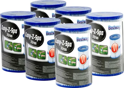 Produktbild von Bestway Filterkartuschen Größe VI für Lay-Z-Spa, 10,60 x 8,0 cm 6er Set