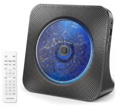 Obrázek produktu pro Bluetooth přehrávač CD s reproduktorem a rádiem, černý