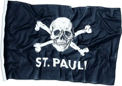 Produktbild von St. Pauli - Totenkopf, Fahne Schwarz, 100 x 150 cm