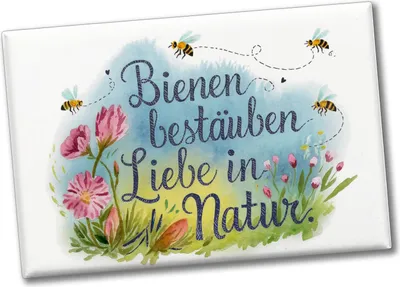 Produktbild von Liebe in die Natur Souvenir Souvenir Magnet Bienen und Blumen