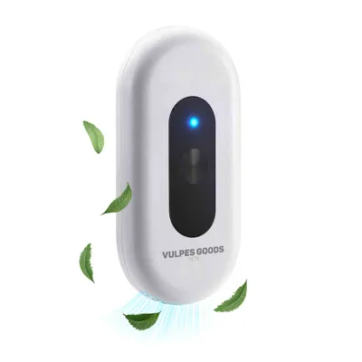 Immagine prodotto di Vulpes Goods® Lettiera per gatti Generatore di ozono per eliminare gli odori con batteria da 2600 mAh | Lettiera per gatti eliminatore di odori per il controllo dei batteri e infrarossi