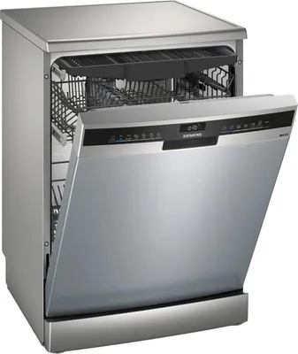 Zdjęcie produktu dla Siemens iQ300 SN23HI02ME, Wolnostojący, Pełny rozmiar (60 cm), Stal nierdzewna, Czarny, Przyciski, 1,75 m