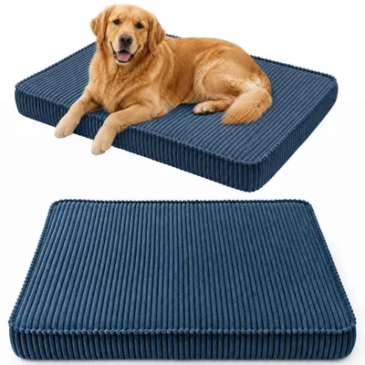 Produktbild von HUNDEBETT HUNDEKISSEN HUNDEMATTE CORD XL 120x80 CM Dunkelblau