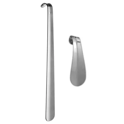 Produktbild von Edelstahl Schuhanzieher 51,5 cm Schuhlöffel 15 cm Set | Schuhanziehhilfe Metall