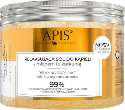 Produktbild von Apis – Reich an Honig – entspannendes Badesalz mit Honig und Kurkuma 650g