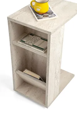 Image de Skye Decor, Filinta - Marble, marbre, table d'appoint, 30 x 63 x 40 cm, 100 % ESPAGNE MÉLAMINÉE
