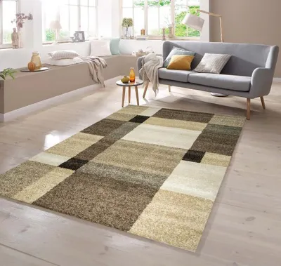 Produktbild von Designer Teppich mit Barock Design Meliert Braun Beige Mocca Größe - 80 x 150 cm