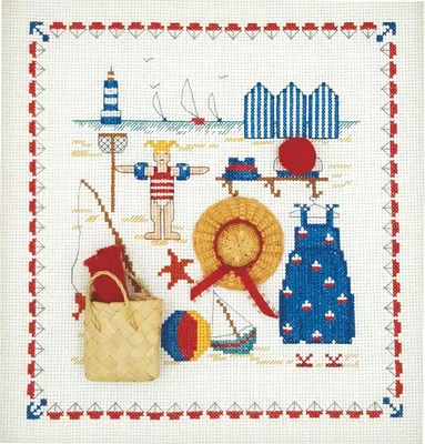 Produktbild von Le Bonheur des Dames Kreuzstich Set "Meereszubehör", Zählmuster, 20x21cm
