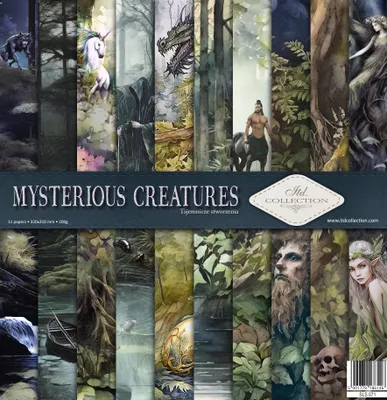 Produktbild von Scrapbooking-Papier Set 30×30 cm – SLS-071 Mysterious Creatures – ITD Collection