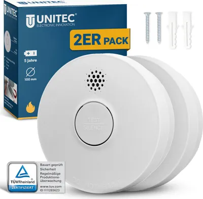 Produktbild von UNITEC® Rauchwarnmelder 5 Jahre 2x
