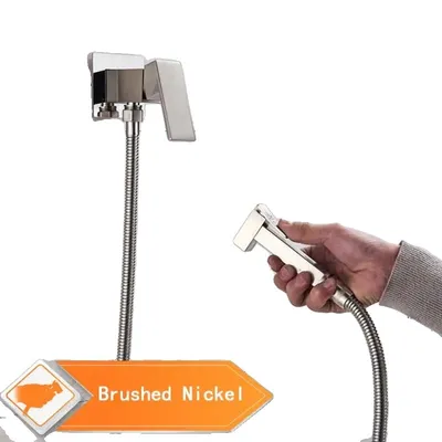 Immagine prodotto di Miscelatore per bidet, montaggio a parete, controllo efficiente dell'acqua, nichel spazzolato A