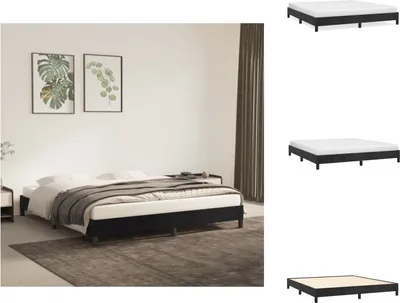 Produktbild von vidaXL Bettgestell Schwarz 180×200 cm Samt - Betten & Bettgestelle
