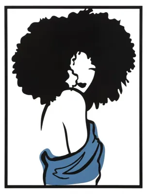 Obrázok produktu pre Železný nástenný panel Afef s etnickou postavou, 60 x 80 cm