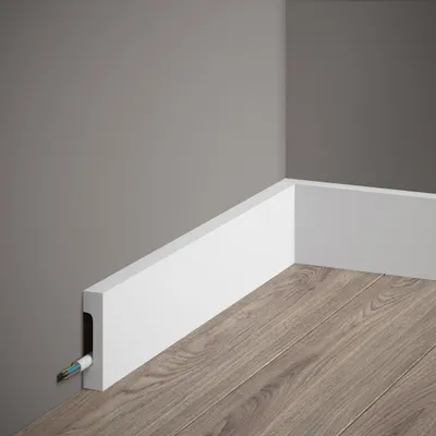 Produktbild von PROVISTON | Sockelleiste Polystyrol | 16 x 70 x 2000 mm | Weiß | Kunststoff
