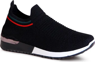 Produktbild von topschuhe24 2348 Damen Strick Sneaker Light Slipper, Farbe:Schwarz, Größe:36 EU