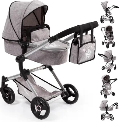 Produktbild von Kombi-Puppenwagen Vario grau
