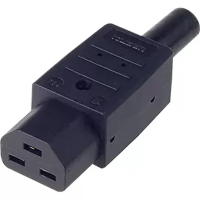Image de BACHMANN Connecteur pour appareils froids IEC320 C21 16A/250VAC 155°, raccordement à vis, noir