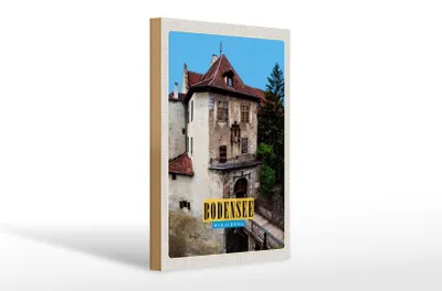 Produktbild von Holzschild Reise 20x30cm Bodensee Deutschland Meersburg