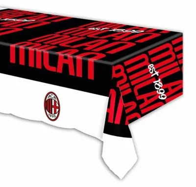 Image de Nappe en papier AC Milan 120 x 180 cm - taille unique