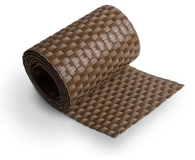Produktbild von Sichtschutzstreifen zaun|zu RATTAN Einzelstreifen 2,55m für Doppelstabmattenzaun Braun 2,55m
