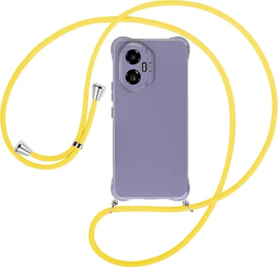 Produktbild von Handykette Backcover-Schutzhülle mit Band (Metall silberfarben) für Honor 300 5G - gelb