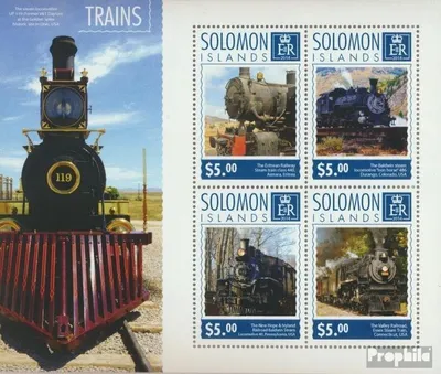 Produktbild von Briefmarken Salomoninseln 2014 Mi 2962-2965 Kleinbogen (kompl. Ausg.) postfrisch Züge