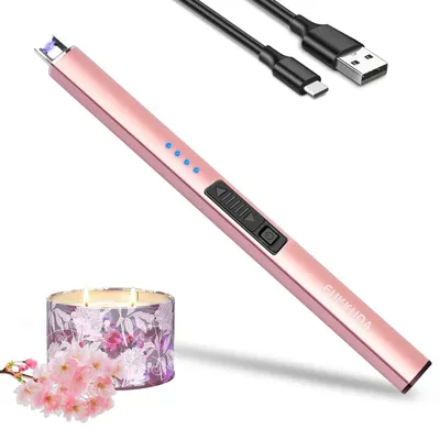 Produktbild von Elektrisches Lichtbogen-Stabfeuerzeug - USB aufladbar - Mit langem Hals - Roségold