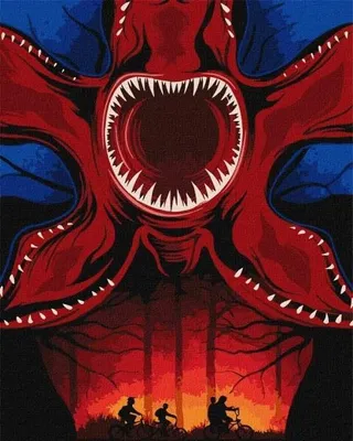 Produktbild von Malen nach Zahlen – Monsterjagd, 40x50 – Ideyka