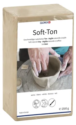 Produktbild von GLOREX 6 8075 301, Töpferton, Weiß, Erwachsener, 2,5 kg, 100 mm, 176 mm