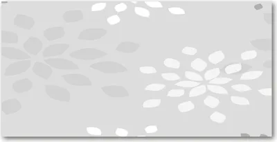 Produktbild von Tulup Glas-Bild -140x70- Wandkunst Dekorative Wand für Küche & Wohnzimmer - Blumen & Pflanzen - Blumenmuster - Grau
