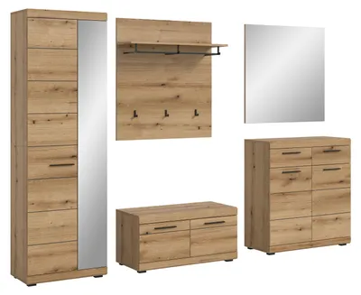 Produktbild von Scout Garderobenmöbel Set 5 Teile Eiche Nachbildung.
