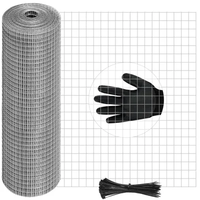 Drahtgitter feinmaschig 15x0,4 m, verzinkt, 20x20 mm Maschenweite