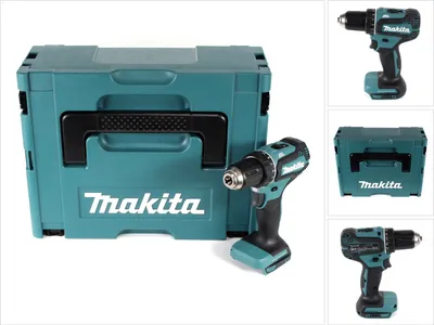Zdjęcie produktu dla Akumulatorowa wiertarko-wkrętarka Makita DDF 485 ZJ 18V 50Nm solo w zestawie Makpac - bez akumulatora, bez ładowarki