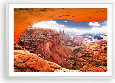 Produktbild von Gerahmtes Poster - Weißer Rahmen - Amerika arizona schlucht geologie - 70x50 cm - Wand Bild - Wanddeko - Wandbilder - Wandposter - Bilderrahmen - Bilder - Kunstdruck - Wandbild - P2WAA70x50-2645
