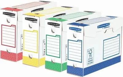 Image de BankersBox Archivschachtel A4+ B:100mm sortiert         8PK