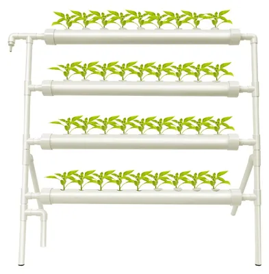 Obrázek produktu pro Hydroponický pěstební systém 36 rostlinných otvorů - Interní cirkulace - PVC-U - Průměr trubky 6,3 cm
