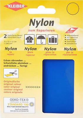 Produktbild von KLEIBER Nylon-Flicken selbstklebend kornblau 2 Stück