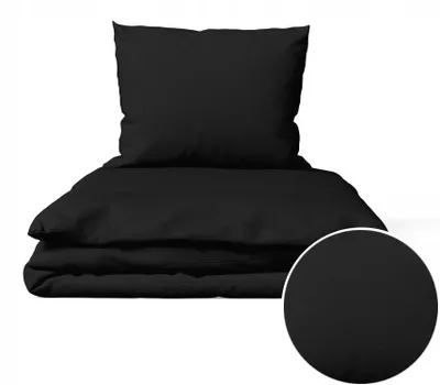 Image de Posciel-Hurt Ensemble de lit Hôtelier 160x200 Coton Noir