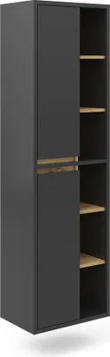 Produktbild von Vicco Koupelnová skříňka Viola, 50 x 170 cm s dvířky a otevřenými přihrádkami, Antracit/Řemeslný dub