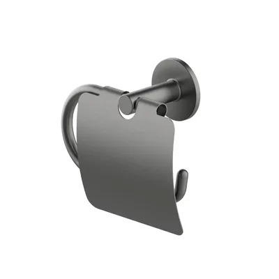 Produktbild von Lenz SIVO Toilettenpapierhalter mit Deckel - Graphit- kleben oder bohren -Anti-Fingerabdruck Oberfläche- 4213752