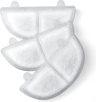 Produktbild von Wasserbrunnenfilter, 3 Stück. Ersatzfilter für Katzen- und Hundetrinkbrunnen, weiß.