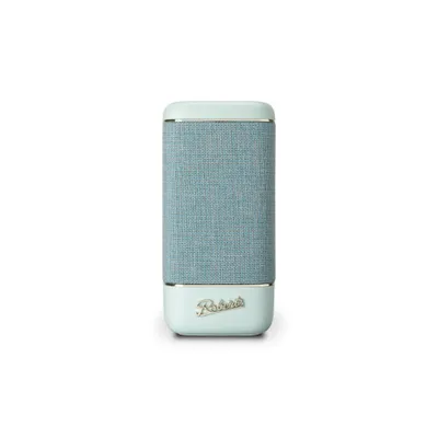 Produktbild von Roberts Beacon 335 – Bluetooth-Lautsprecher – tragbar, wiederaufladbar, Laufzeit 15 h, zwei passive Bassradiatoren, Bassverstärker, Equalizer, Stereokopplung – Himmelblau