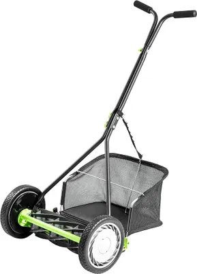 Produktbild von Earthwise Spindelmäher 916-16EWG - 16" mit Fangkorb mit 9 Messern, Schwarz