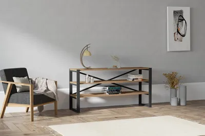 Produktbild von Skye Decor, Natali- Natali PUQ, Nussbaumfarbe, Kommoden, 59x120x32 cm, 100% Melaminbeschichtete Partikelplatte